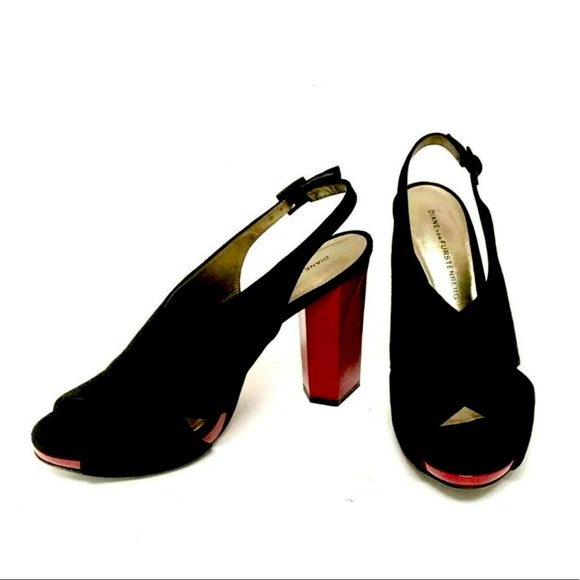 Vintage DVF Marlene Platform Red Heels - Picture 5 of 10